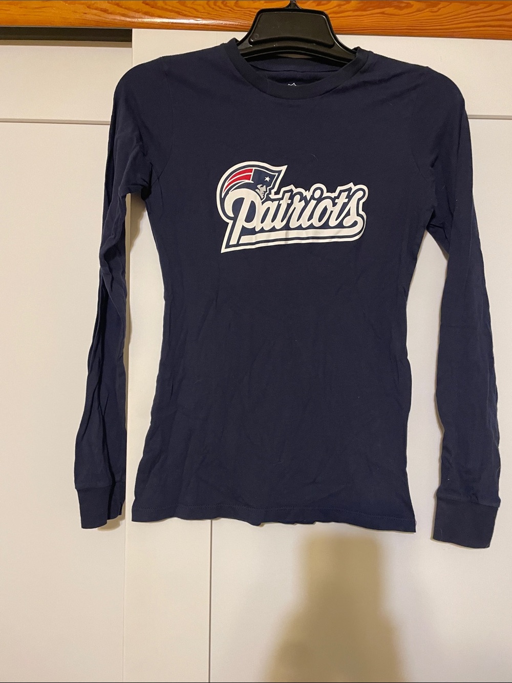 Women’s cotton long sleeve patriots shirt